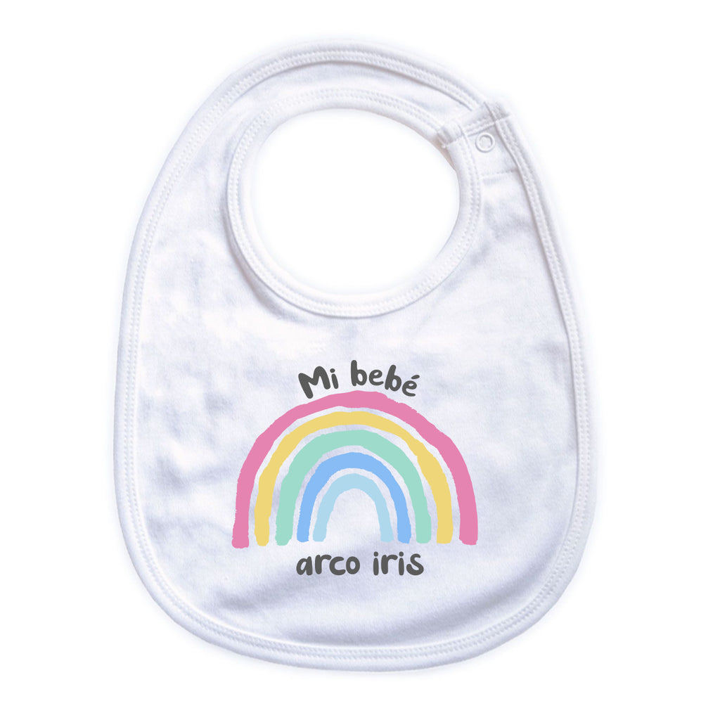 Babero algodón - Bebé arco iris - My Rainbow Family - Boutique homoparentalité