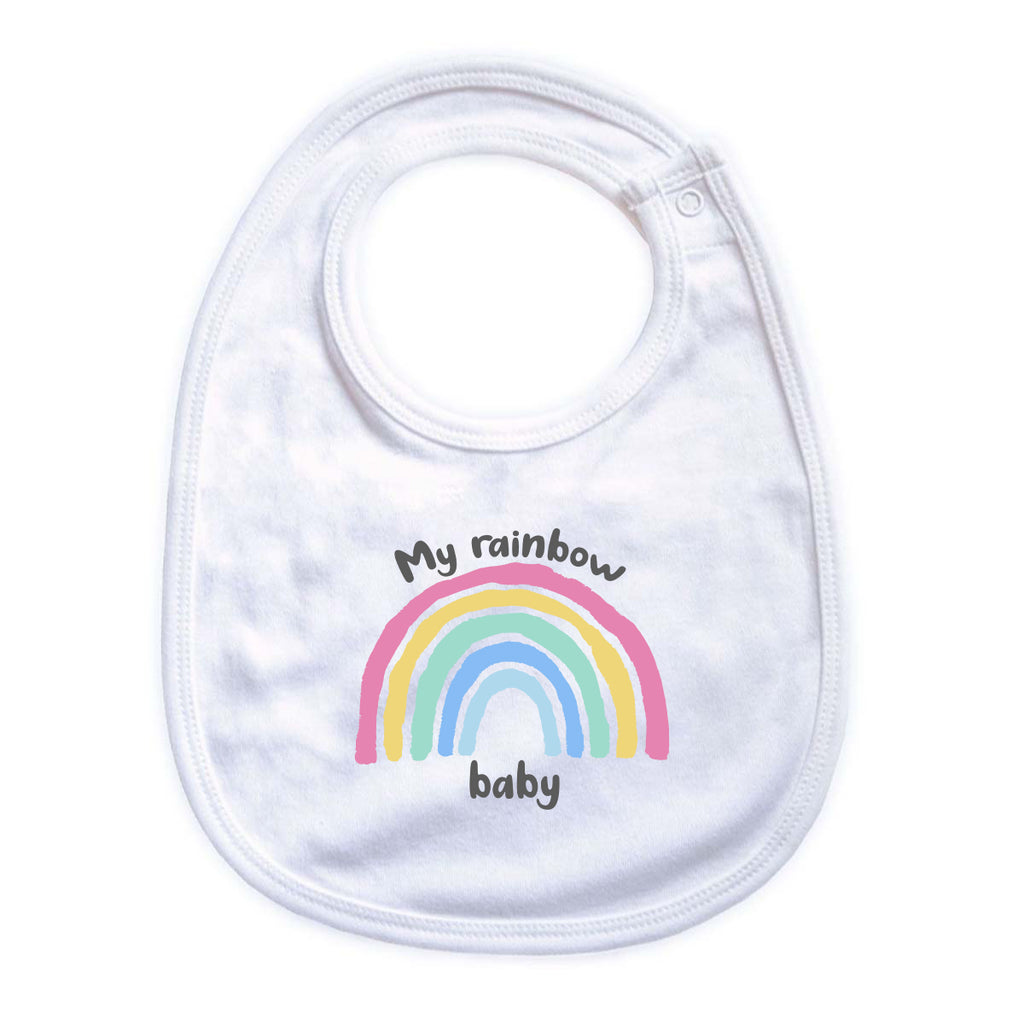 Bib cotton - Rainbow baby