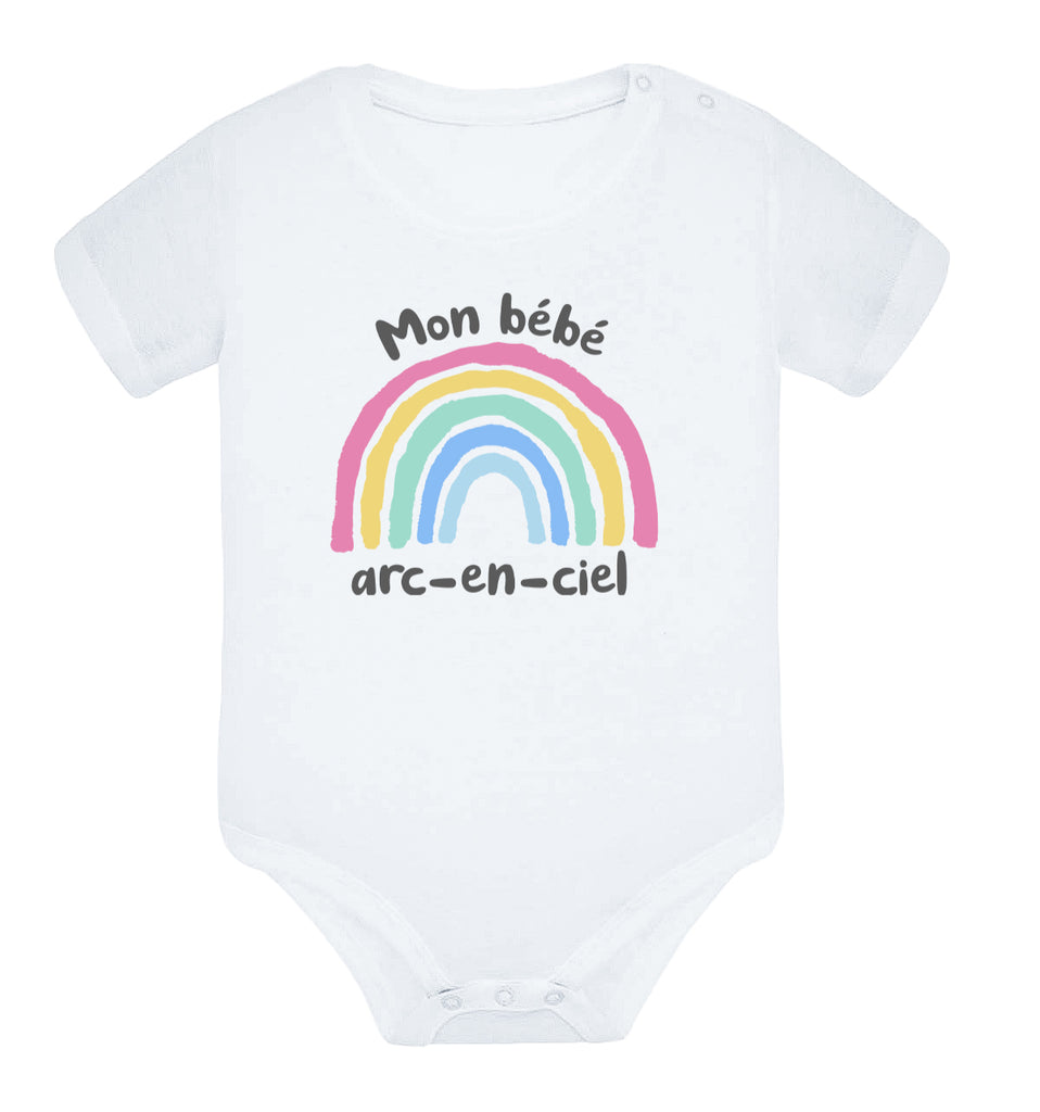 Body coton -  Bébé arc en ciel - My Rainbow Family - Boutique homoparentalité