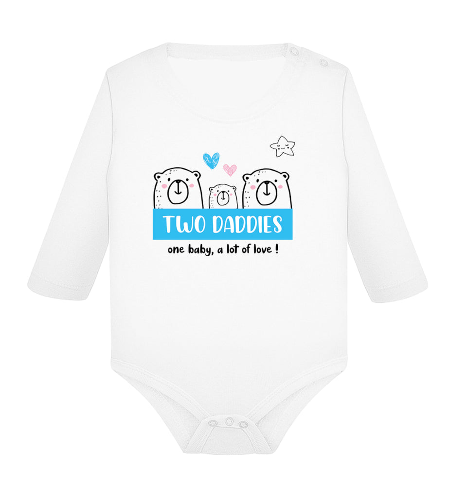 Long body cotton - Two dads, lots of love - Blue - My Rainbow Family - Boutique homoparentalité