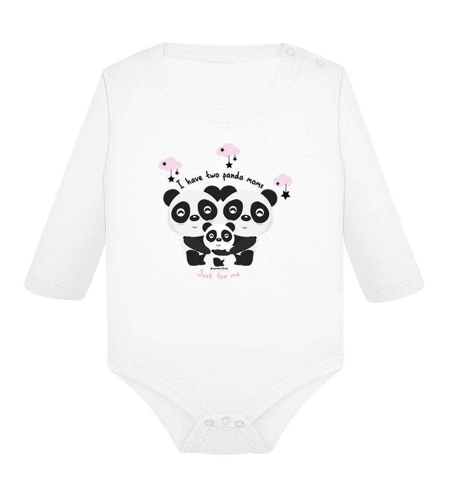 Long body cotton - Two mother pandas - Pink - My Rainbow Family - Boutique homoparentalité