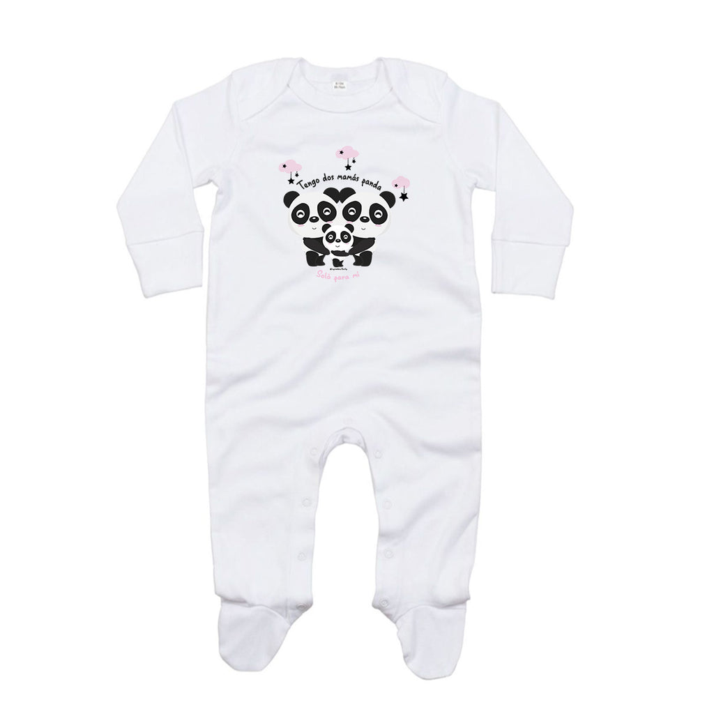 Pijama algodón orgánico - Dos mamás panda - Rosa