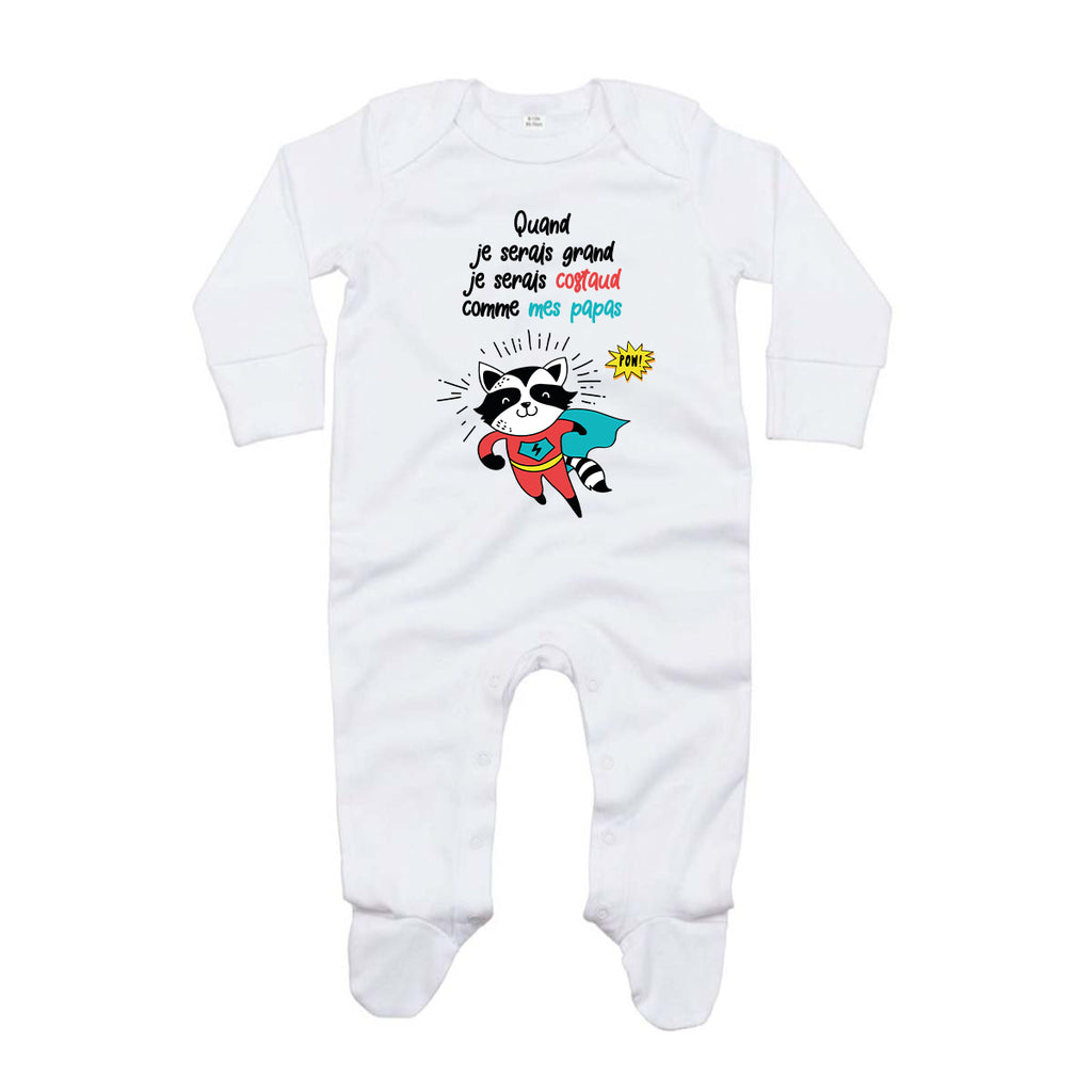 Pyjama coton bio - Papas costauds - My Rainbow Family - Boutique homoparentalité