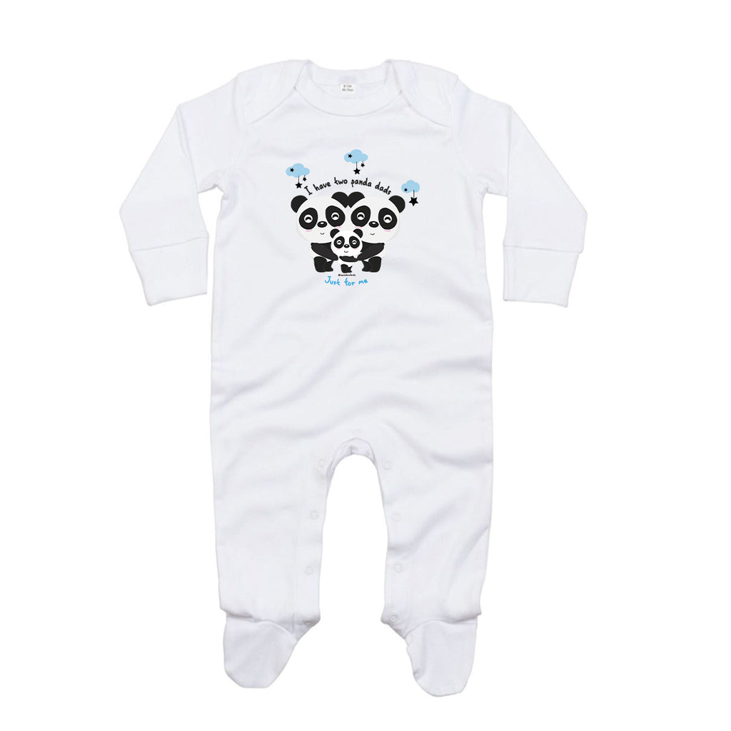 Pyjamas organic cotton - Two panda dads - Blue - My Rainbow Family - Boutique homoparentalité