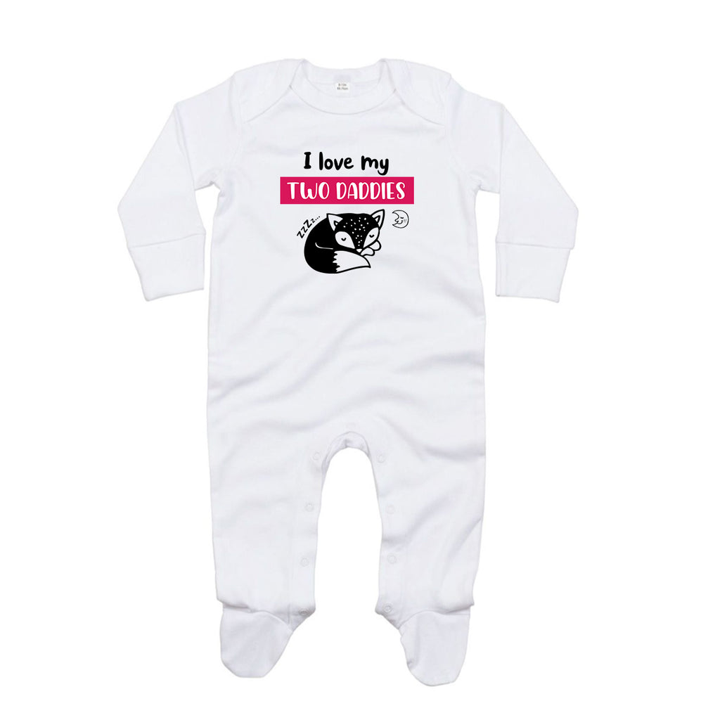 Pyjamas organic cotton - I love my daddies - Pink - My Rainbow Family - Boutique homoparentalité
