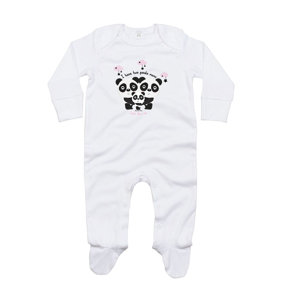 Pyjamas organic cotton - Two mother pandas - Pink - My Rainbow Family - Boutique homoparentalité