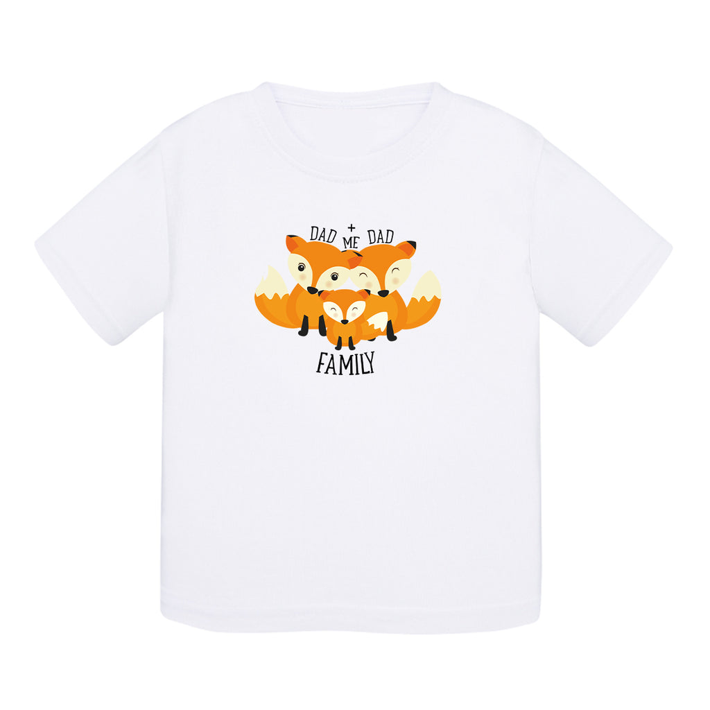 T-shirt baby cotton - Two fox dads - My Rainbow Family - Boutique homoparentalité