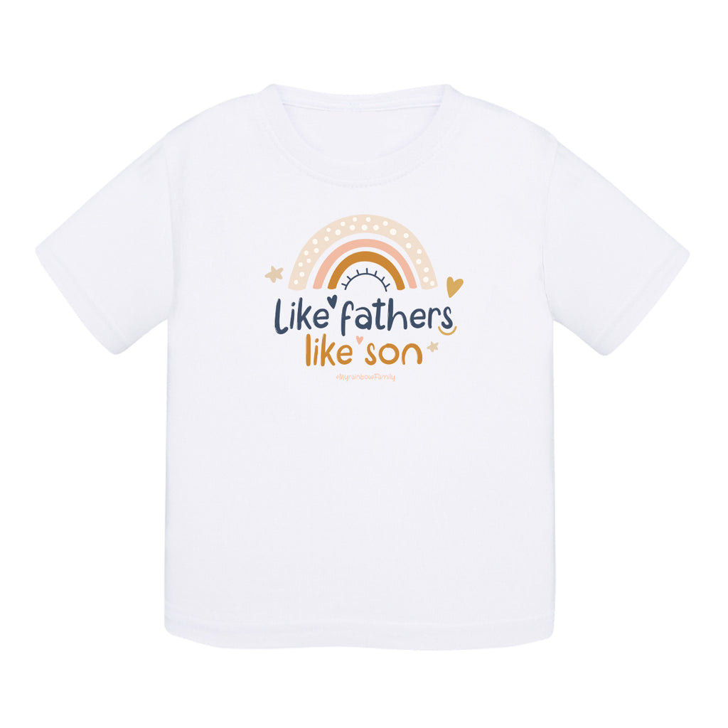 T-shirt baby cotton - Like fathers, like son - My Rainbow Family - Boutique homoparentalité
