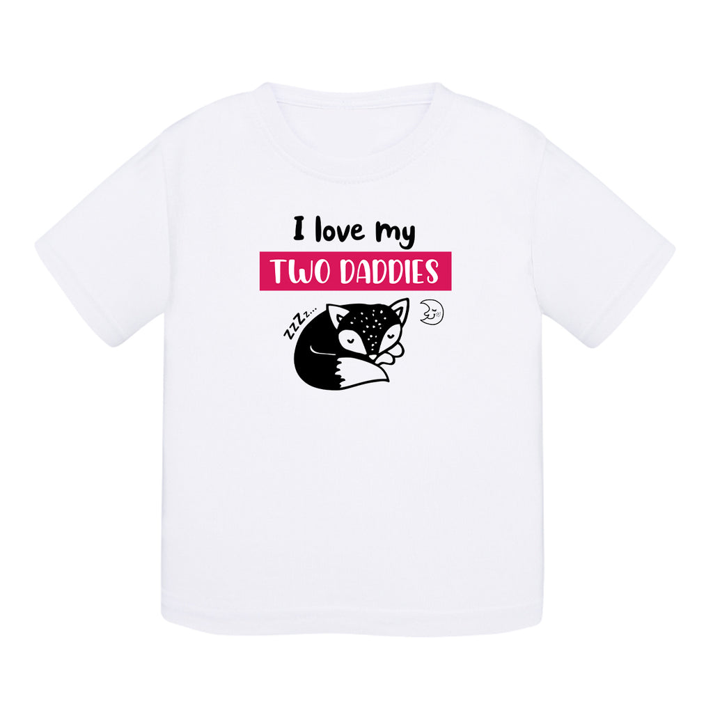 T-shirt baby cotton - I love my daddies - Pink - My Rainbow Family - Boutique homoparentalité
