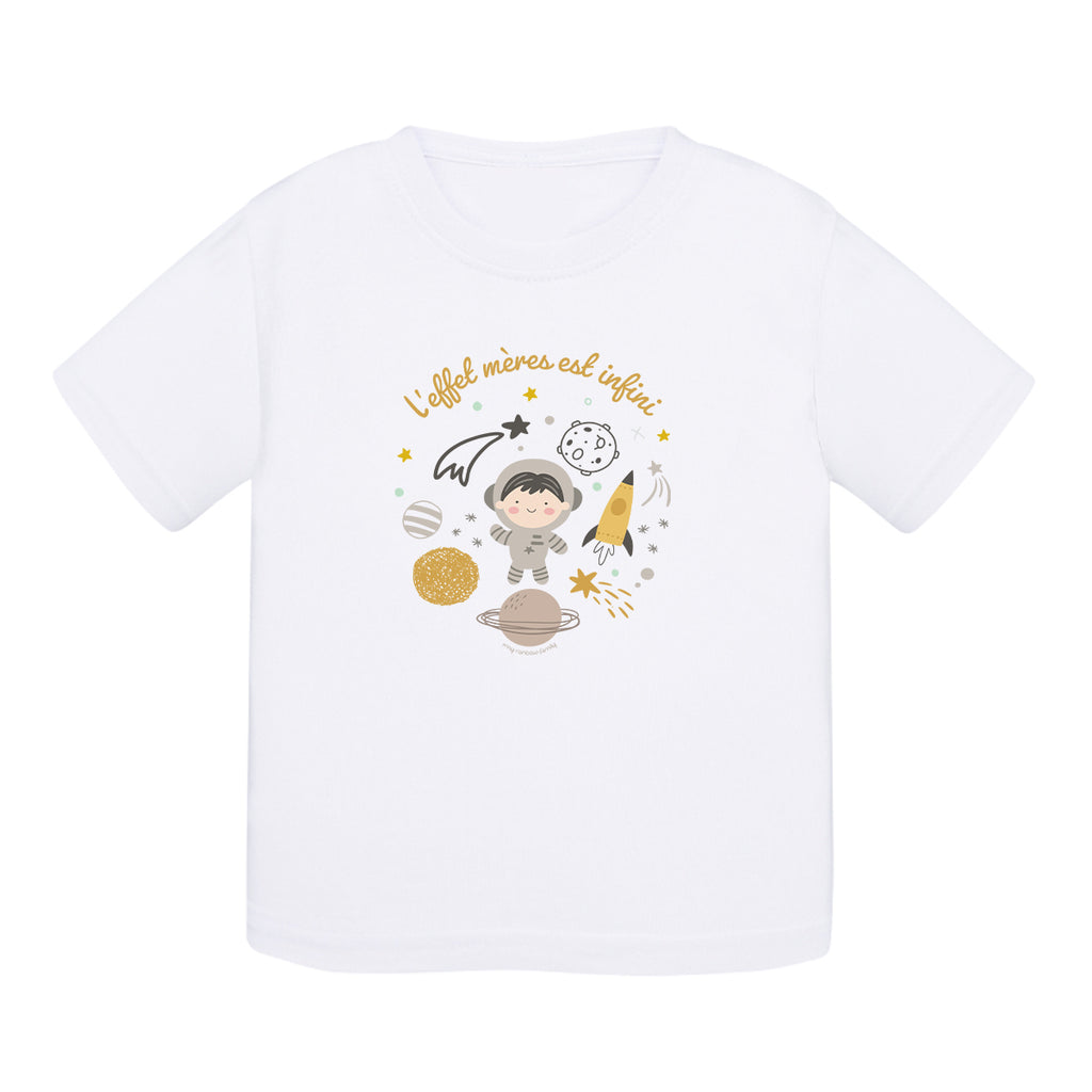 T-shirt bébé coton - L'effet mères est infini - My Rainbow Family - Boutique homoparentalité
