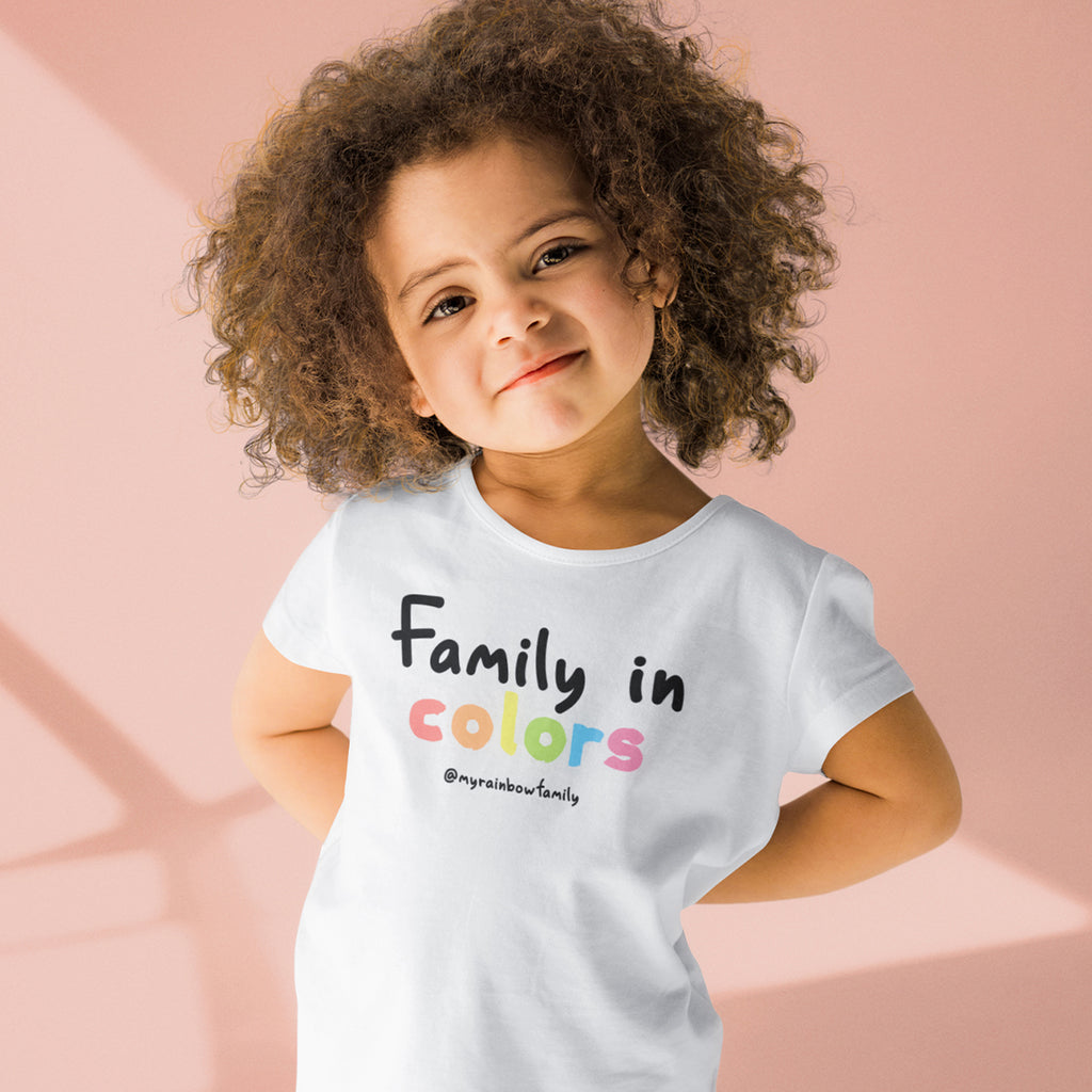 T-shirt kid cotton - Family in colors